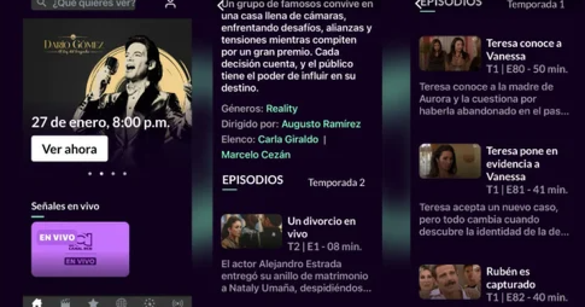 RCN lanza app gratuita para ver capítulos y producciones
