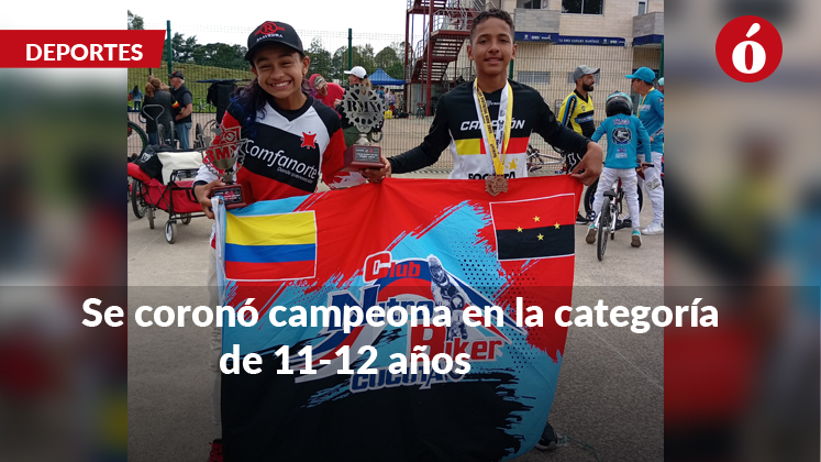 La bicicrosista cucuteña Camila De La Hoz, campeona de la válida Distrital en Bogotá