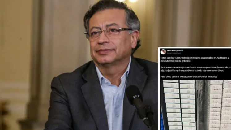 Petro publicó fotos de 113.000 dosis represadas de insulina que eran medicamento para el hipotiroidismo