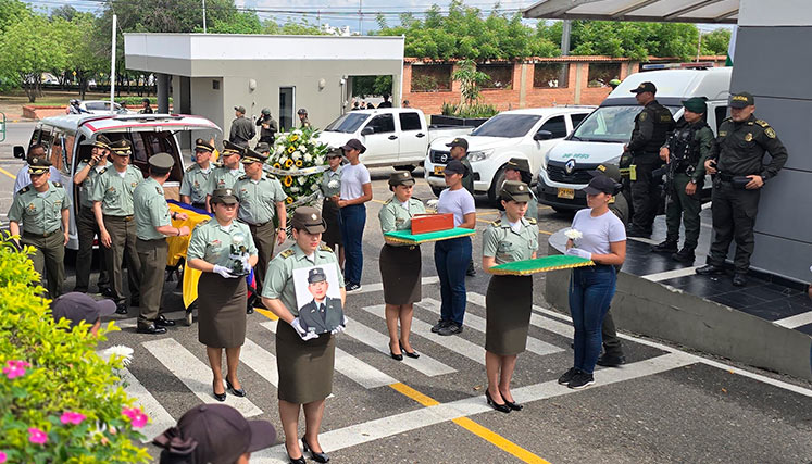 Último adiós a patrullera cucuteña asesinada en Simití, Bolívar