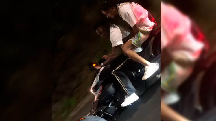 ¿Mal ejemplo? Jhon Jáder Durán, captado a toda velocidad en moto y sin casco en Medellín