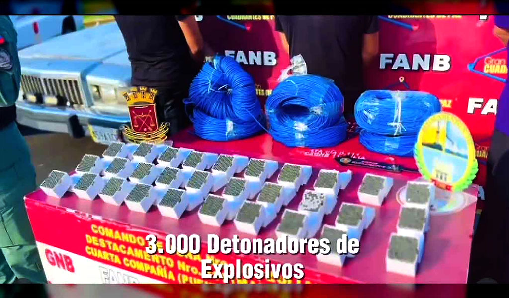 Incautados 3 mil detonadores de explosivos en el Zulia