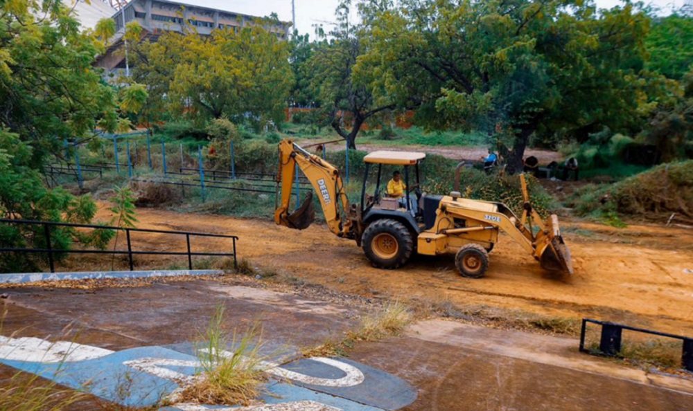 Inician la recuperación del Parque del Sol y 8 instalaciones del complejo polideportivo
