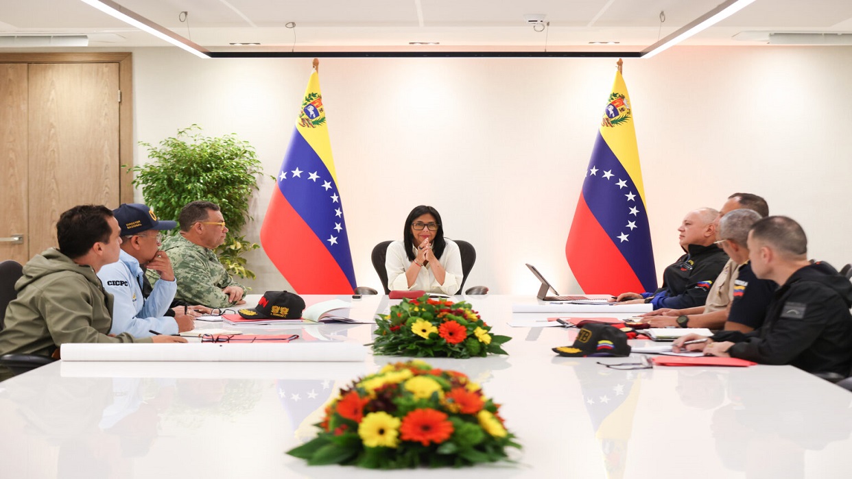 Delcy Rodríguez supervisa avances en materia de seguridad ciudadana