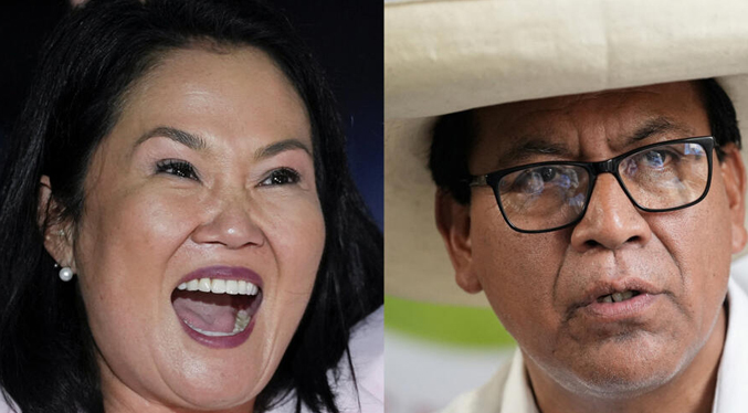Perú confirma segunda vuelta presidencial entre Keiko Fujimori y Roberto Sánchez