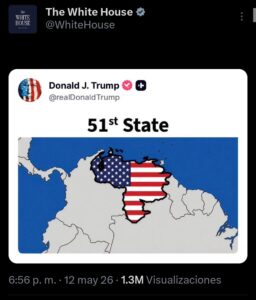 Trump insinúa convertir a Venezuela en el estado número 51