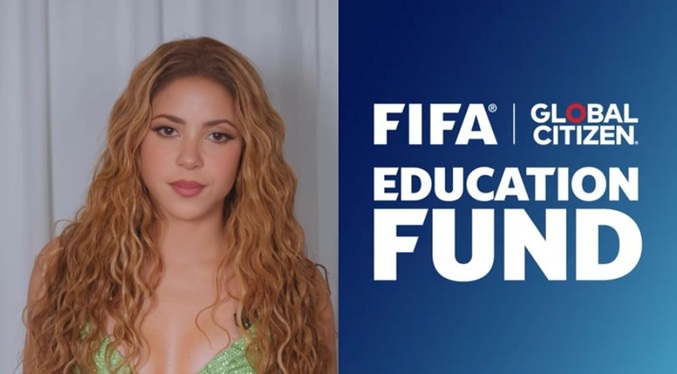 Shakira anuncia que la FIFA donará quinientos mil dólares a Venezuela